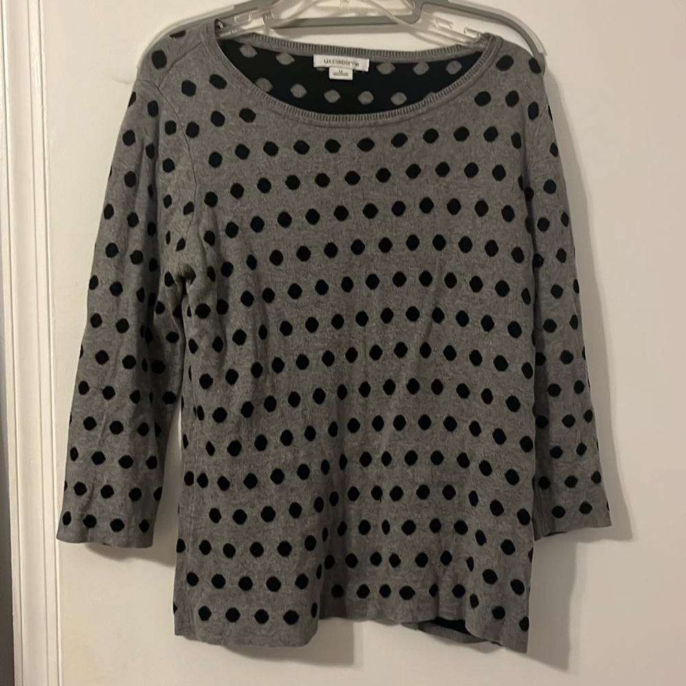 Liz Claiborne Size LT Polka Dot Sweater